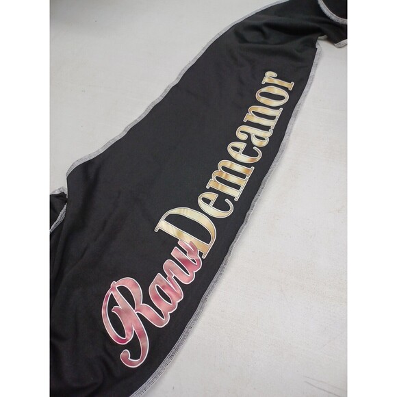 Womens Jumpsuit Black Long Sleeve Stretch Raw Demeanor M - Picture 7 of 9